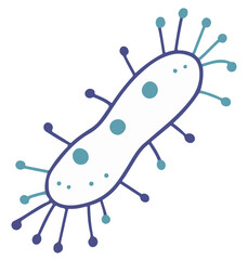 Bakteria ilustracja - obrazy, fototapety, plakaty
