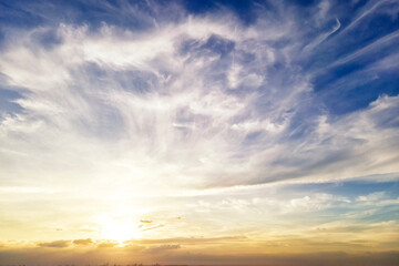 Fototapeta na wymiar Majestic sunset with moody clouds