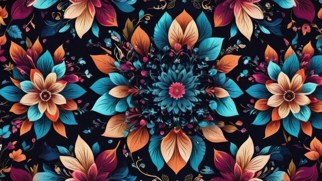 Seamless floral pattern, Seamless floral background, flower pattern background, flower pattern illustration. flower texture wallpaper