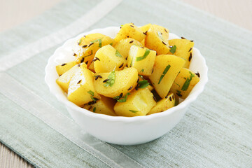 Jeera Aloo Or Fried Jeera Aloo Or Cumin Patatoes