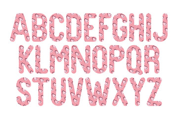 Versatile Collection of Pink Love Alphabet Letters for Various Uses