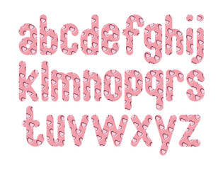 Versatile Collection of Pink Love Alphabet Letters for Various Uses