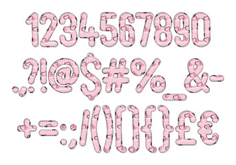 Versatile Collection of Sweetheart Numbers and Punctuation for Various Uses