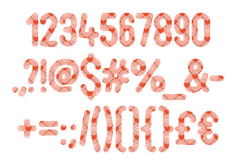 Versatile Collection of Romantica Numbers and Punctuation for Various Uses
