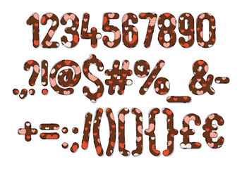 Versatile Collection of Cute Love Numbers and Punctuation for Various Uses