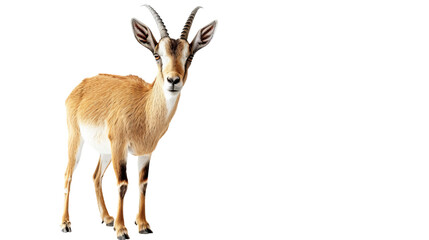 Antelope Standing in Front of a White Background