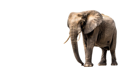 Elephant Standing in Front of White Background