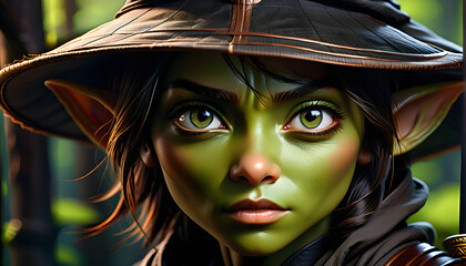 Mistress of Machination: The Dark Arts and Covert Missions of the Goblin Female Ninja.(Generative AI)
