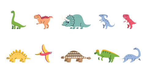 Cartoon Dinosaurs Illustration