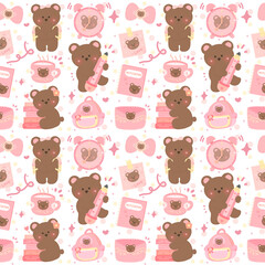 seamless pattern with teddy bears