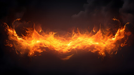 Captivating fire scene, pitch-black background,,
.Fire flames isolated on black background flame trail Moving fire texture


