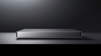 High-tech titanium podium for cutting-edge tech gadgets