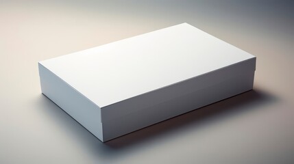 Stationery products in fully open white box with soft lighting