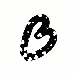 Fototapeta premium the letter B is unique and interesting