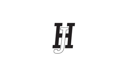 HJ, JH , J , H , Abstract Letters Logo Monogram	