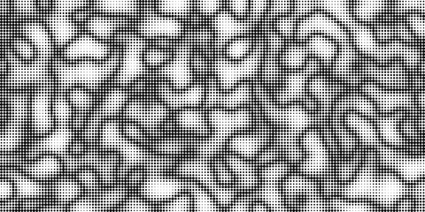 Fototapeta premium Abstract vector background noise lines halftone. Dotted wavy pattern texture element. Gradient noise on white. Creative point art.