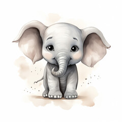 elefant cartoon illustrativ generativ ki ai 3d 2d
