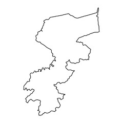 Obraz premium Karene District map, administrative division of Sierra Leone. Vector illustration.