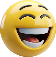 Emoji laughing transparent background PNG clipart