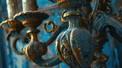 Fototapeta premium Retro candelabra perfect for design elements. generative AI