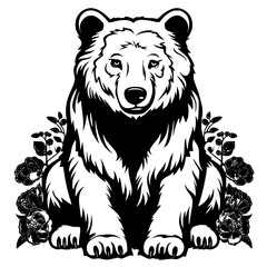 Bear clipart, valentine day, valentine clipart, cute bear svg, animal svg, animal eps, animal clipart, jungle png, tiger, animal, vector, tattoo, head, cat, wild, illustration, mammal, bear, logo, des