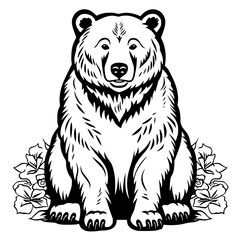 Bear clipart, valentine day, valentine clipart, cute bear svg, animal svg, animal eps, animal clipart, jungle png, tiger, animal, vector, tattoo, head, cat, wild, illustration, mammal, bear, logo, des