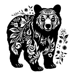 Bear clipart, valentine day, valentine clipart, cute bear svg, animal svg, animal eps, animal clipart, jungle png, tiger, animal, vector, tattoo, head, cat, wild, illustration, mammal, bear, logo, des