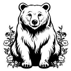 Bear clipart, valentine day, valentine clipart, cute bear svg, animal svg, animal eps, animal clipart, jungle png, tiger, animal, vector, tattoo, head, cat, wild, illustration, mammal, bear, logo, des