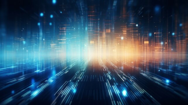 Futuristic data transfer: abstract cyber background in technology concept