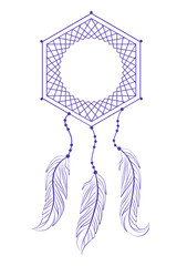 Flat dreamcatcher icon