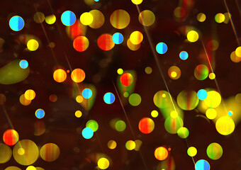 Festive multicolor party bokeh background