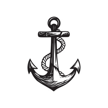 Anchor on a white background, Art, Image, Design