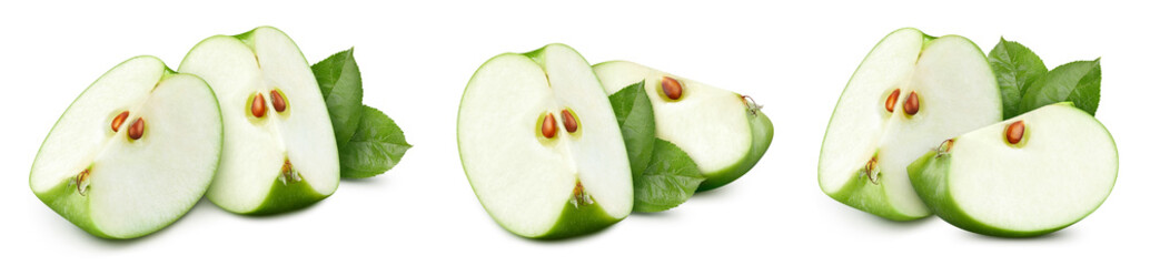 Green apple slice Clipping Path