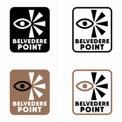 Belvedere Point vector information sign