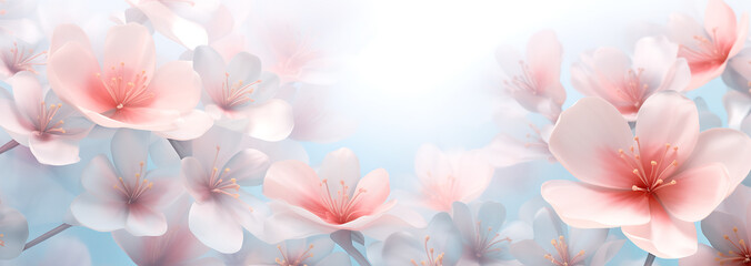 Delicate floral spring background in pastel colors