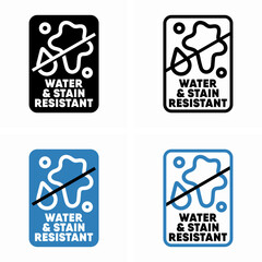 Water and Stain Resistant vector information sign