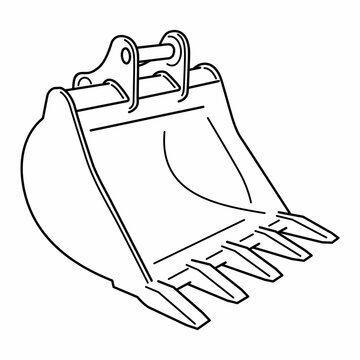 recommend clip art: Heavy excavator bucket digging type