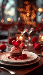 Obraz na płótnie Canvas Capturing Joyful Dessert Moments on Valentine's Day
