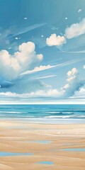 Fototapeta na wymiar beach background illustration