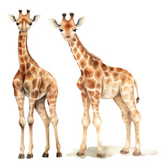 Fototapeta premium watercolor of giraffe