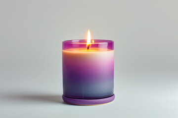 Colourful aromatherapy scented  candle, scented candle on light