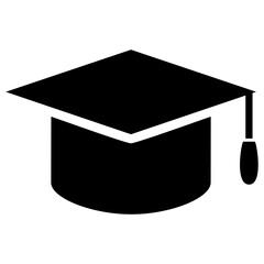 graduation cap icon vector. Students cap, education Icon vector. Graduation cap.