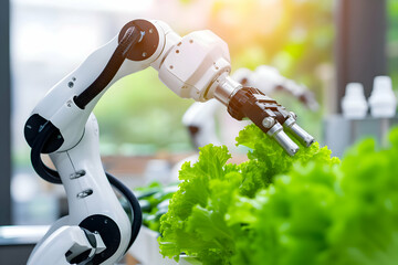 robot farmers - agriculture, robots, automation, farming, agri-tech, precision, autonomous, agtech - obrazy, fototapety, plakaty