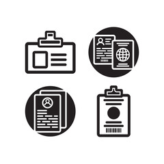 identity card, a document icon, vector illustration