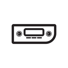 Car radio symbol icon, logo design vector illustration