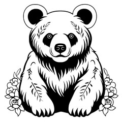 Bear clipart, valentine day, valentine clipart, cute bear svg, animal svg, animal eps, animal clipart, jungle png, tiger, animal, vector, tattoo, head, cat, wild, illustration, mammal, bear, logo, 