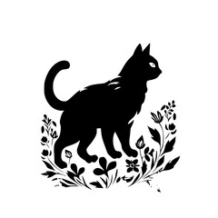 cat svg, cat floral svg, car lover svg, animal svg bundle, domestic pet svg, cat mom svg, cat bundle svg, cat mama svg, cat printable svg, flower svg, plant svg, floral svg, silhouette cat, cat, anima