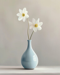 Fototapeta na wymiar Delicate White Flowers in Vase