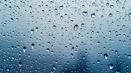 Rainwater Drops Falling Down On The Window Glass, Rain Drops On The Windows. Copy paste area for texture