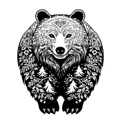 Bear clipart, valentine day, valentine clipart, cute bear svg, animal svg, animal eps, animal clipart, jungle png, tiger, animal, vector, tattoo, head, cat, wild, illustration, mammal, bear, logo, des